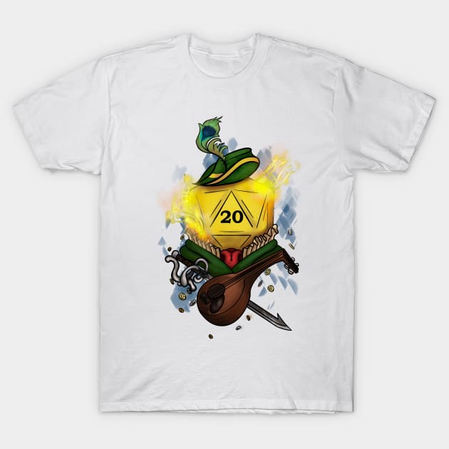 D&Dice; Bard T-Shirt by xdrewstroyerx